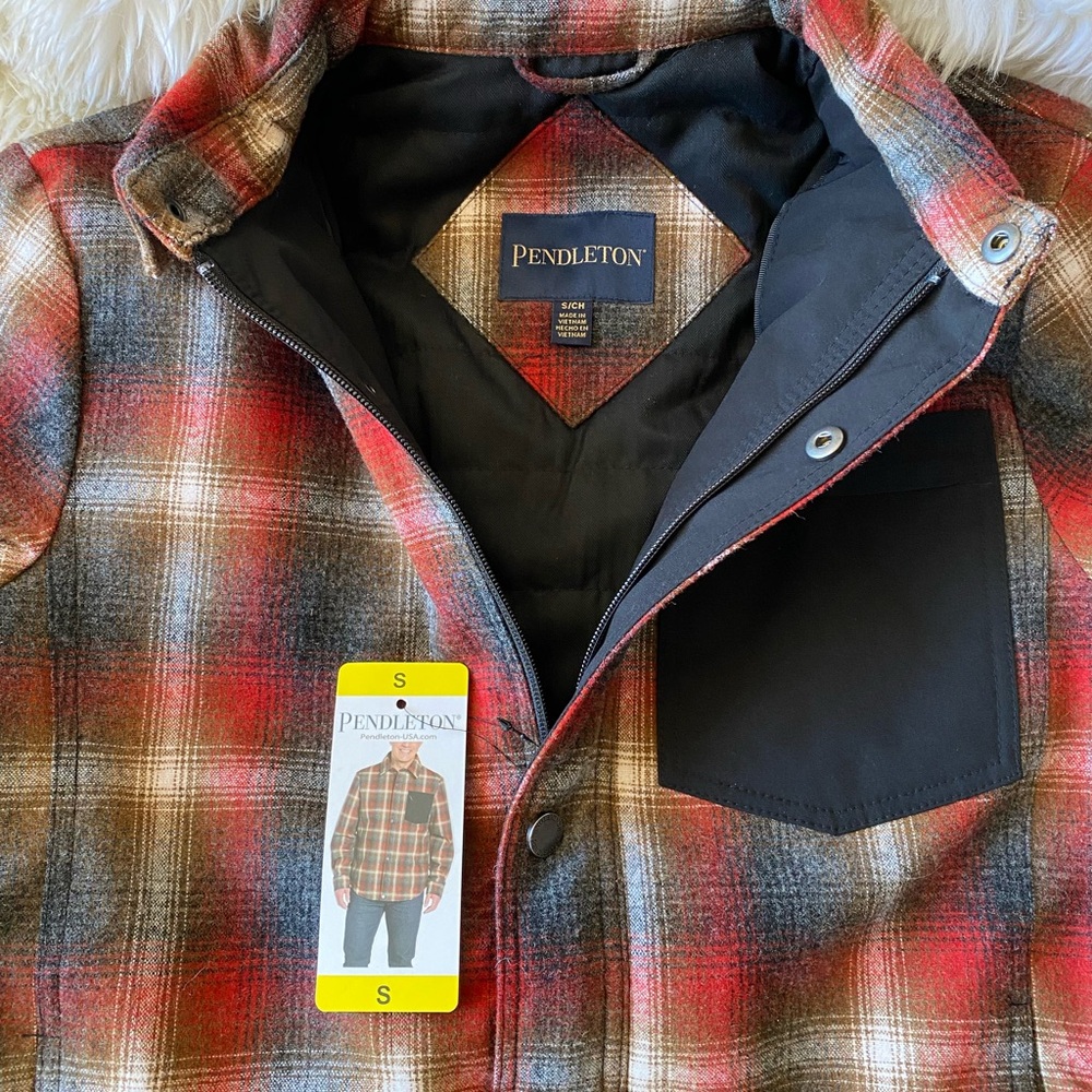Pendleton Men's Plaid Jacket - Red and Black
